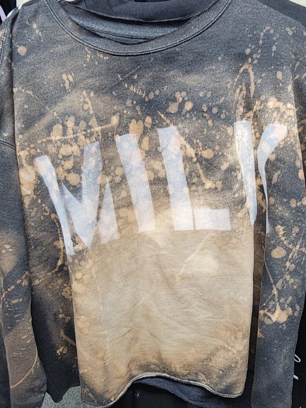 Vlone milk bleached sweatshirt Size Small #bleached